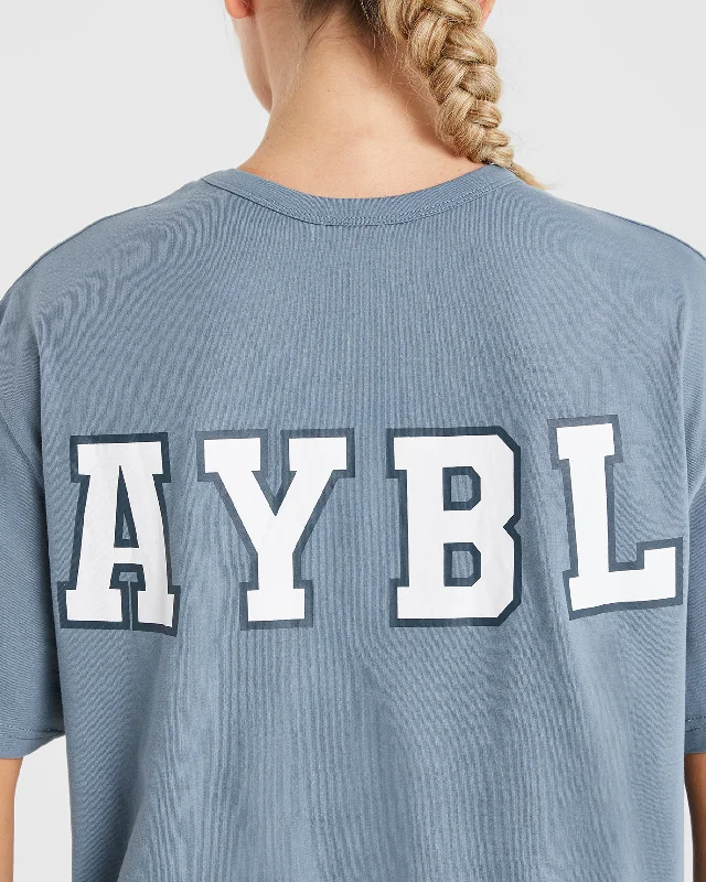 varsity-statement-oversized-t-shirt-slate-blue