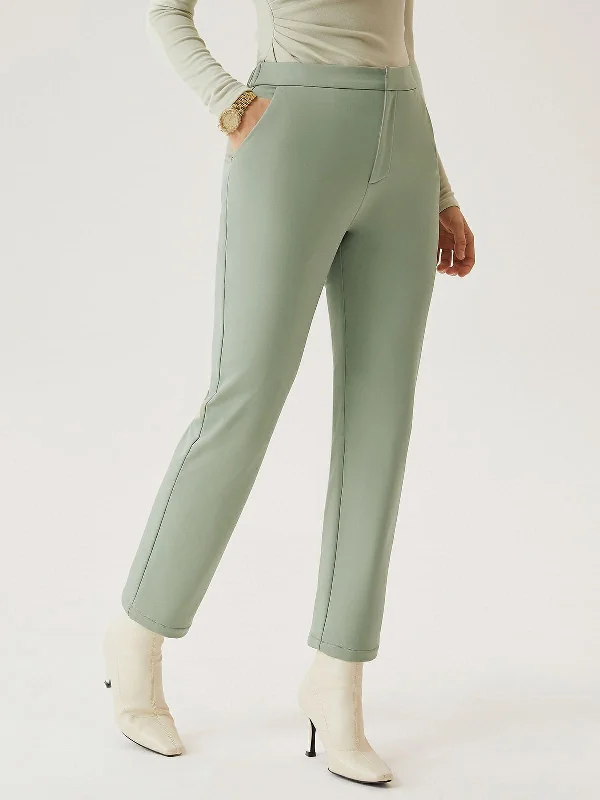 Water-Resistant Fleece-Backing Boot-Cut Pants