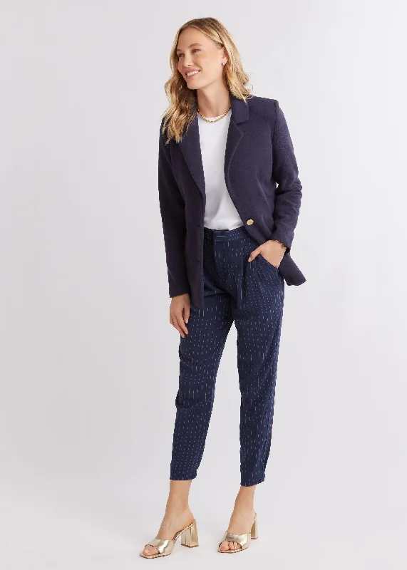 Wellington Blazer in Vello Fleece (Navy)