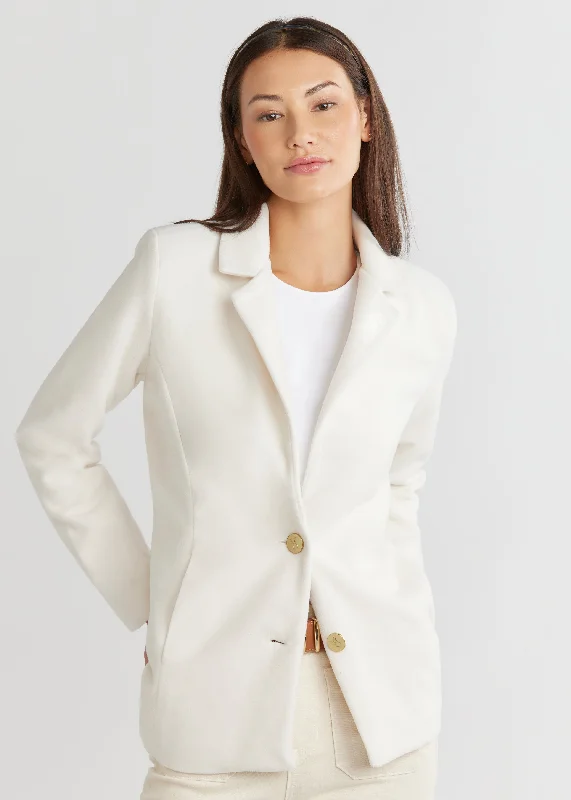 Wellington Blazer in Vello Fleece (Cream)