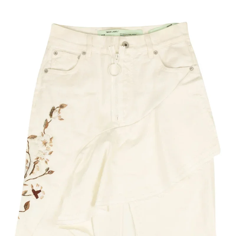 white-flared-beaded-denim-skirt