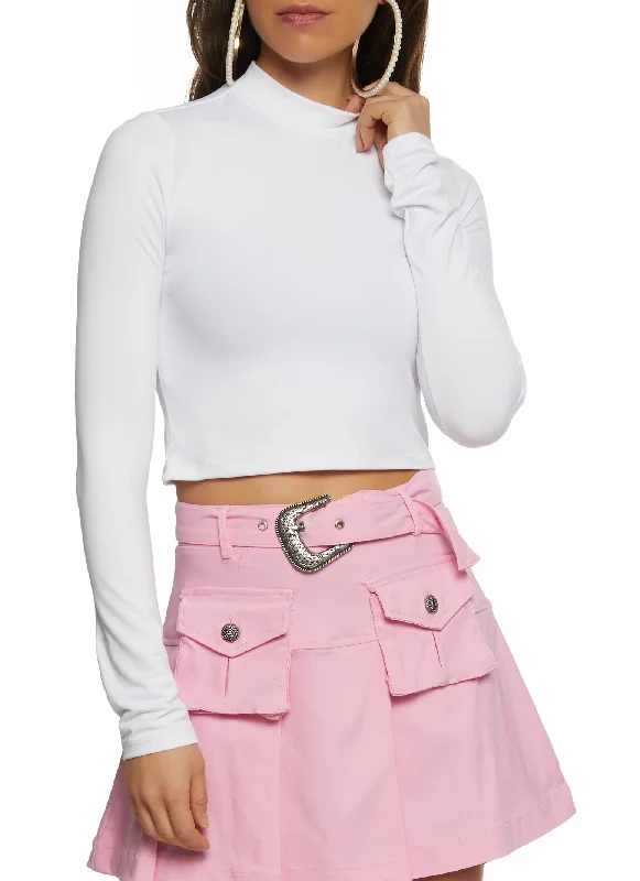 Seamless Mock Neck Crop Top