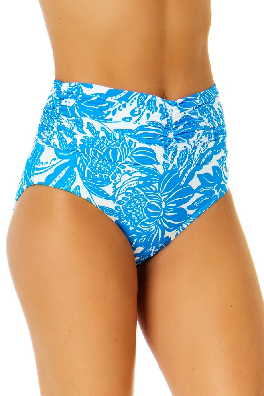 womens-midnight-floral-shirred-waistband-bikini-swim-bottom