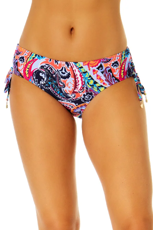 Women's Paisley Parade Side Tie Bikini Swim Bottom