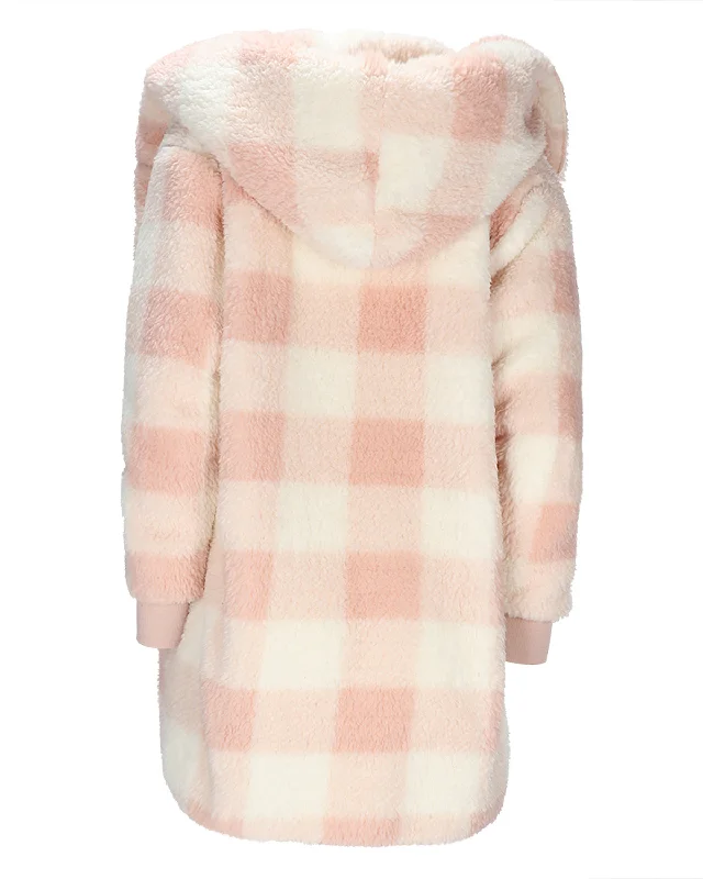 womens-plaid-plush-hooded-cardigan