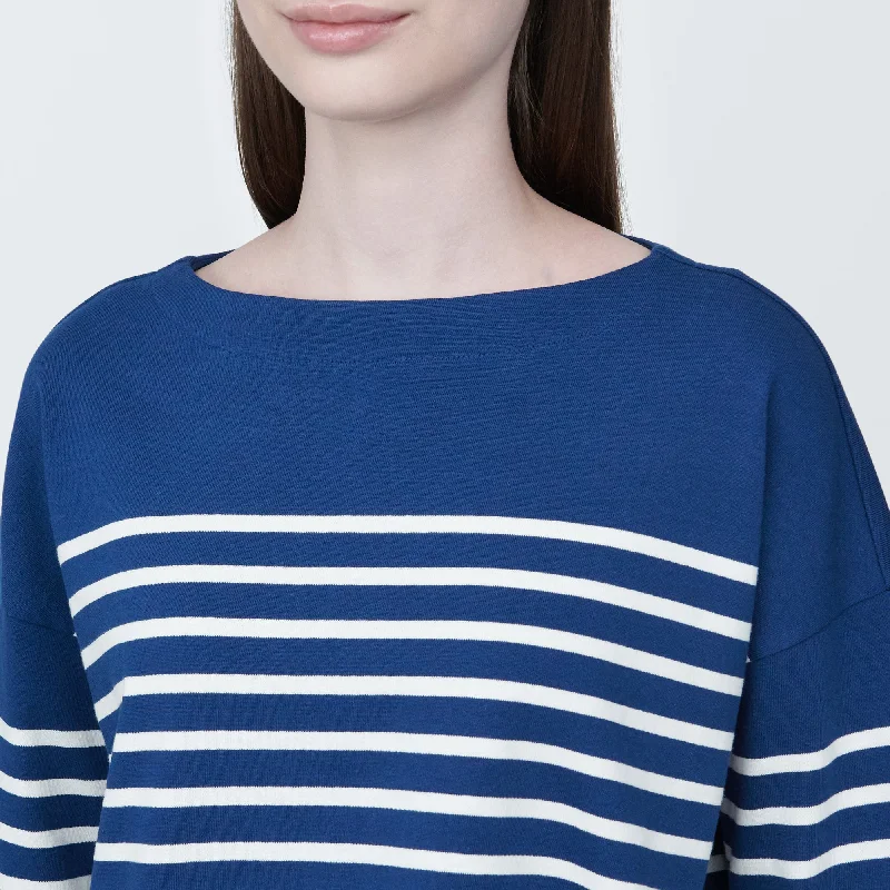 womens-striped-boatneck-3-4-sleeve-t-shirt-bb2os24s