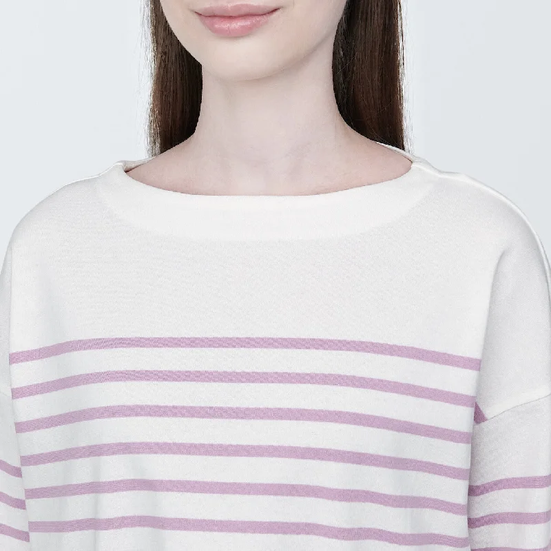 womens-striped-boatneck-3-4-sleeve-t-shirt-bb2os24s