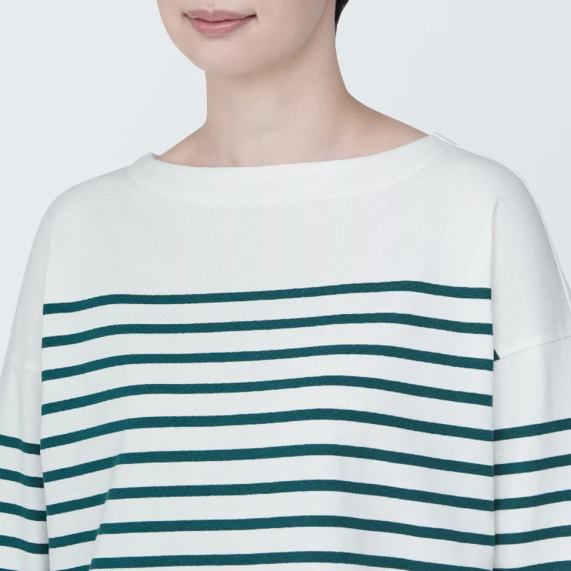 womens-striped-boatneck-3-4-sleeve-t-shirt-bb2os24s